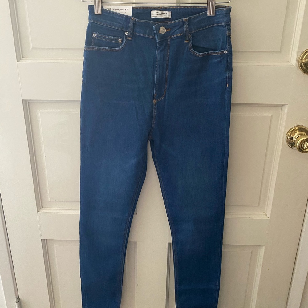 Zara high waist skinny jeans us6